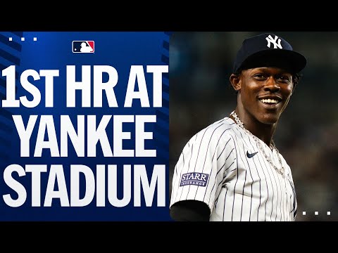 RAIN OR SHINE! Jazz Chisholm Jr. sends his first homer out of Yankee Stadium!