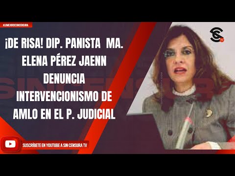 ¡DE RISA! DIP. PANISTA  MA. ELENA PÉREZ JAENN DENUNCIA INTERVENCIONISMO DE AMLO EN EL P. JUDICIAL