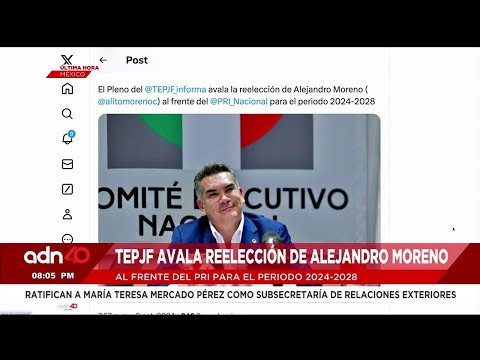 ¡Última Hora! TEPJF avala reelección de Alejandro Moreno al frente del PRI