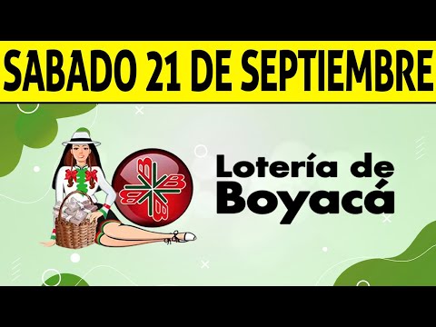 Resultados Lotería de BOYACÁ del Sábado 21 de Septiembre de 2024  PREMIO MAYOR