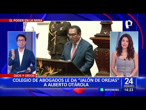 24 horas / Colegios de abogados podría sancionar a expremier Otárola