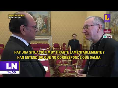 Canciller César Landa visita al papa Francisco