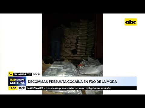 Decomisan presunta cocaína en Fernando de la Mora