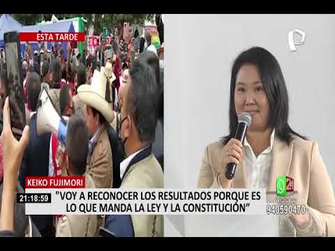 Keiko Fujimori reconocerá resultados del JNE: Es lo que manda la Ley y Constitución