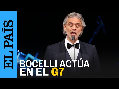 G7 | El tenor Andrea Bocelli actúa para Biden, Meloni y Sunak al cierre de la cumbre en Italia