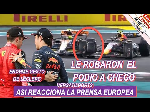 ASI REACCIONA PRENSA EUROPEA a CARRERA de CHECO PEREZ GRAN PREMIO FORMULA 1 ABU DHABI