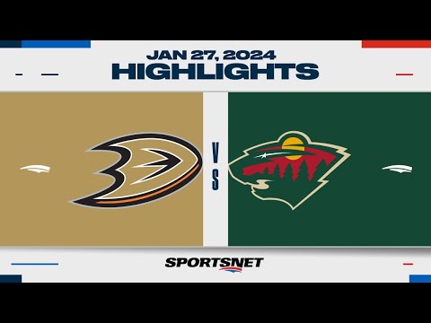 NHL Highlights | Ducks vs. Wild - January 27, 2024