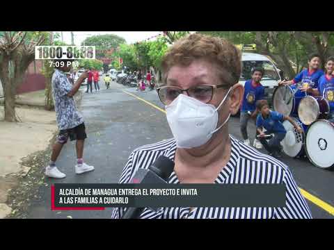Barrio Los López de Managua estrenan 6 cuadras nuevas de asfalto - Nicaragua