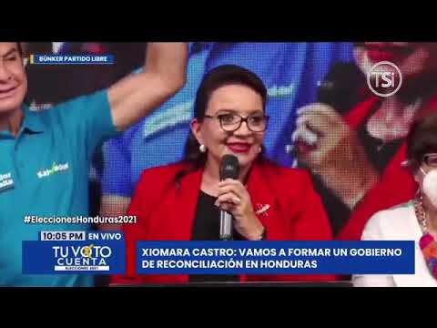 Xiomara Castro se pronuncia tras los resultados parciales ofrecidos por el CNE