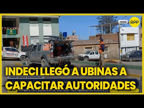 Equipo de INDECI Lima llegó a Ubinas para capacitar a las autoridades