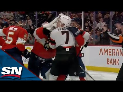 Sergei Bobrovsky Throws PUNCHES At Brady Tkachuk As Brother vs. Brother Heats Up