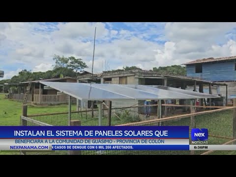 Instalan el sistema de paneles solares que beneficiara a la comunidad de Gua?simo, Colo?n