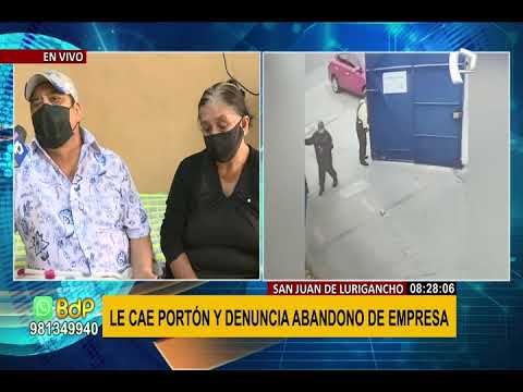 Cercado de Lima: vigilante denuncia negligencia tras ser aplastado por un portón en mal estado