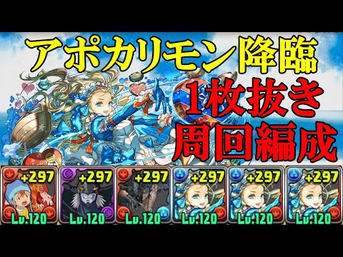 【アポカリモン降臨】スキル上げ有り！！武之内空＆バードラモン✕バレタインノアで周回！！【パズドラ】【1枚抜き】