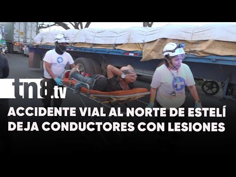 Fuerte colisión entre motocicletas deja dos heridos en Estelí