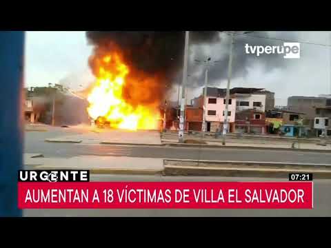 Tragedia en Villa El Salvador: se incrementa a 18 cifra de víctimas