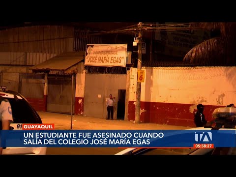 Guayaquil: un estudiante fue asesinado cuando salía de su colegio