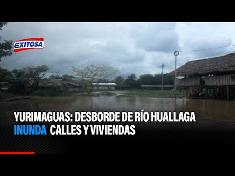 Desborde de río Huallaga inunda calles y viviendas