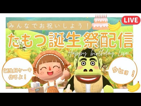 【ポケ森コンプリート】たもつ誕生祭!たもつの為にバースデーケーキレイアウト作って喜ばそう配信!