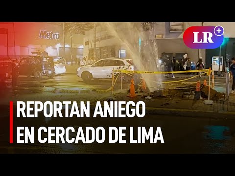 Reportan aniego en Plaza Unión cerca al Metropolitano en Cercado de Lima | #LR