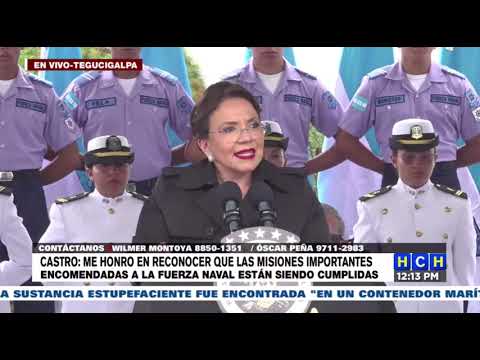Presidenta Castro presente en ceremonia oficial del 158 Aniversario de la Fuerza Naval