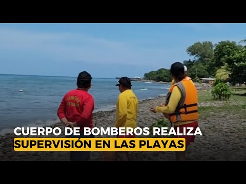 Cuerpo de bomberos realiza supervisión en las playas de La Ceiba