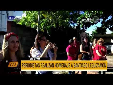 Periodistas realizan homenaje a Santiago Leguizamón