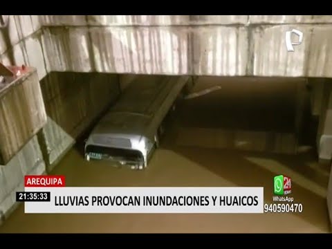 Arequipa: lluvias provocaron inundaciones y huaicos en la Ciudad Blanca (1/2)
