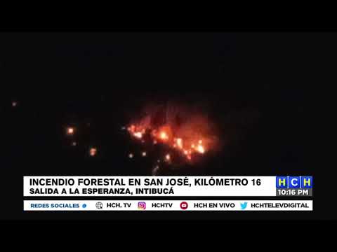 Se reporta fuerte incendio forestal en La Esperanza, Intibucá