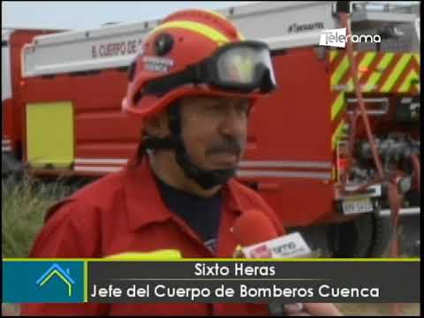 En Cuenca bomberos controlaron incendio forestal en Nulti