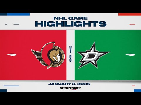 NHL Highlights | Senators vs. Stars - January 2, 2025