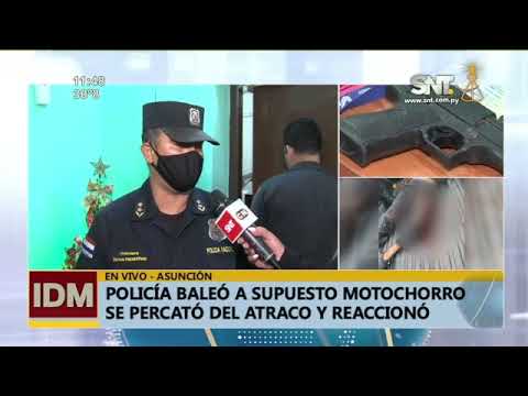 Policía baleó a supuesto motochorro en Asunción