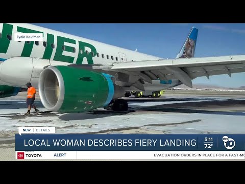 San Diego woman recalls harrowing experience on Frontier flight that caught fire