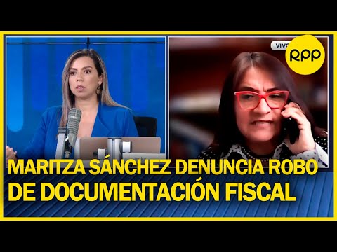 Maritza Sánchez: se han llevado documentos y la cartera donde guardaba el cuaderno amarillo
