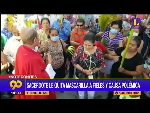 ? Sacerdote le quita la mascarilla a fieles y causa polémica en Honduras | Latina Noticias