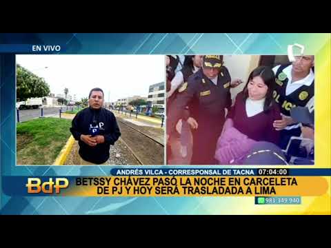 Betssy Chávez: expremier detenida será trasladada a Lima hoy