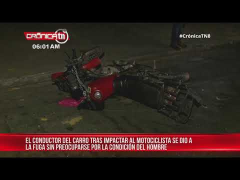 Nicaragua: Motociclista muere catapultado por un carro a exceso de velocidad