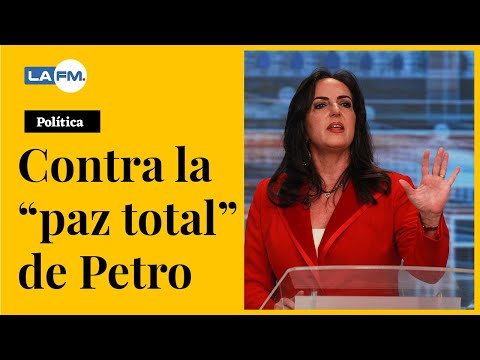 María Fernanda Cabal: ''La 'paz total' es un eufemismo', acerca de las propuesta de Petro