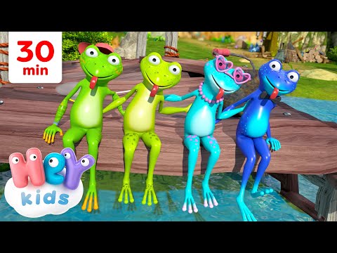 Mh, mh macht der grüne Frosch 🐸 | Lied mit Tieren Lied für Kinder | HeyKids Kinderlieder TV