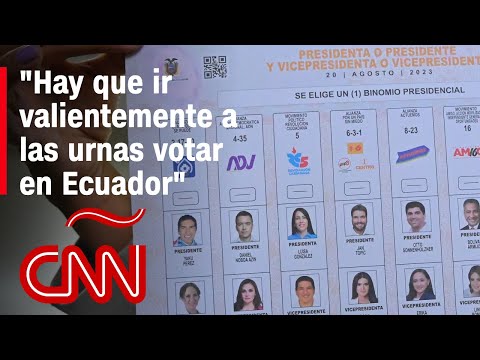 Hay que ir valientemente a las urnas votar en Ecuador, dice experta