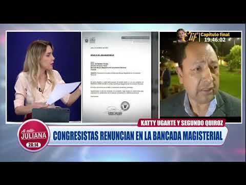 Congresistas Katty Ugarte y Segundo Quiroz renuncian al Bloque Magisterial