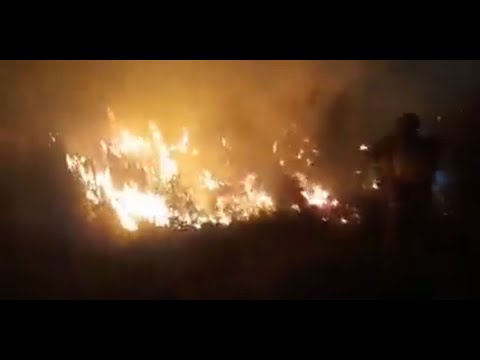 Enorme incendio forestal en la Zona 4 de Villa Nueva