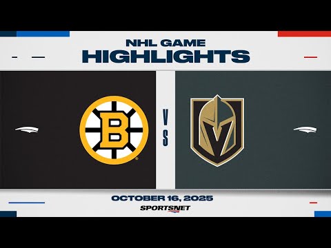 NHL Highlights | Golden Knights vs. Boston Bruins - October 16, 2025