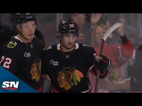 Blackhawks Connor Bedard Sends A Sweet No-Look Feed To Ryan Greene