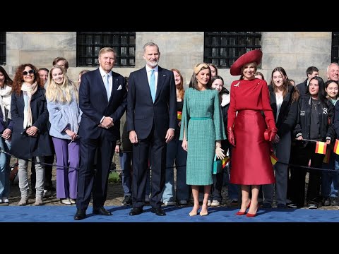 Royal Welcome: King Willem-Alexander & Queen Máxima Greet King Felipe & Queen Letizia of Spain