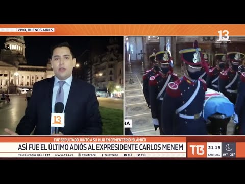 T13 en Buenos Aires: Argentinos despidieron al expresidente Carlos Menem