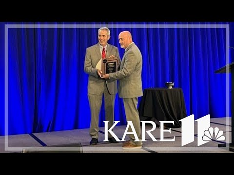 WATCH: KARE 11's Boyd Huppert is presented the 2023 John F. Hogan Distinguished Service Award
