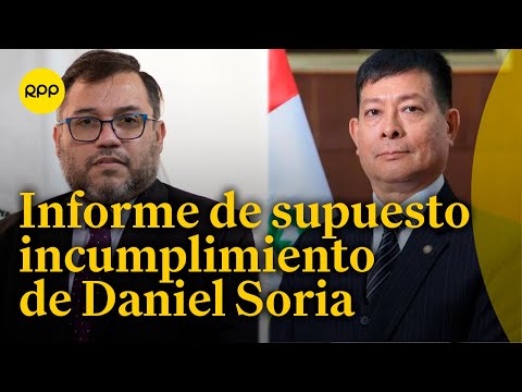 Ministerio de Justicia recibió informe de supuesto incumplimiento de Daniel Soria