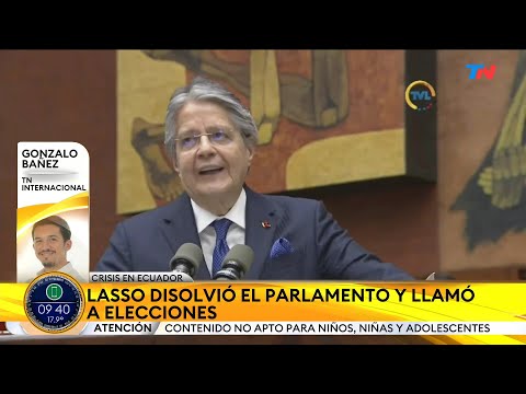 Crisis en Ecuador: Guillermo Lasso disolvió el Parlamento y llamó a elecciones