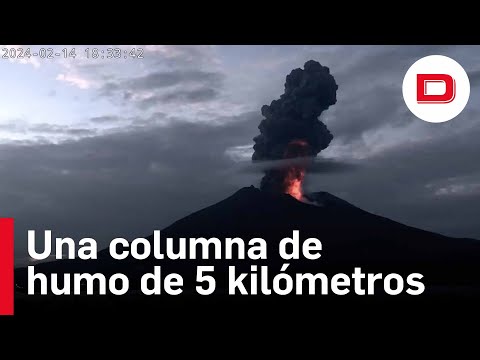 El volcán Sakurajima de Japón entra en erupción y crea una columna de humo de 5 kilómetros